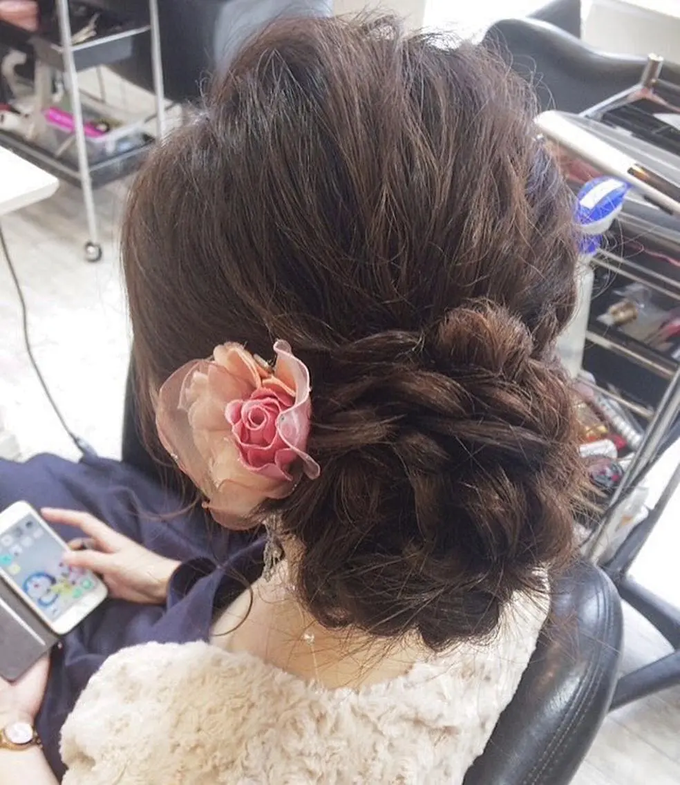 セミロング ヘアアレンジ totalsalon koa5のマツエク・マツパデザイン