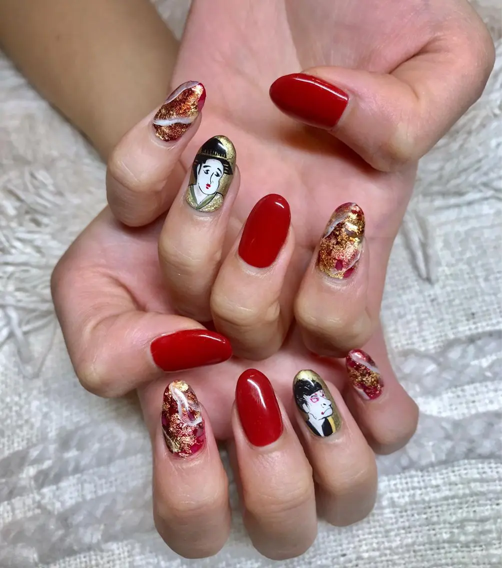 ミディアム パーマ ヘアアレンジ ネイル マツエク・マツパ el. by Aoのネイルデザイン