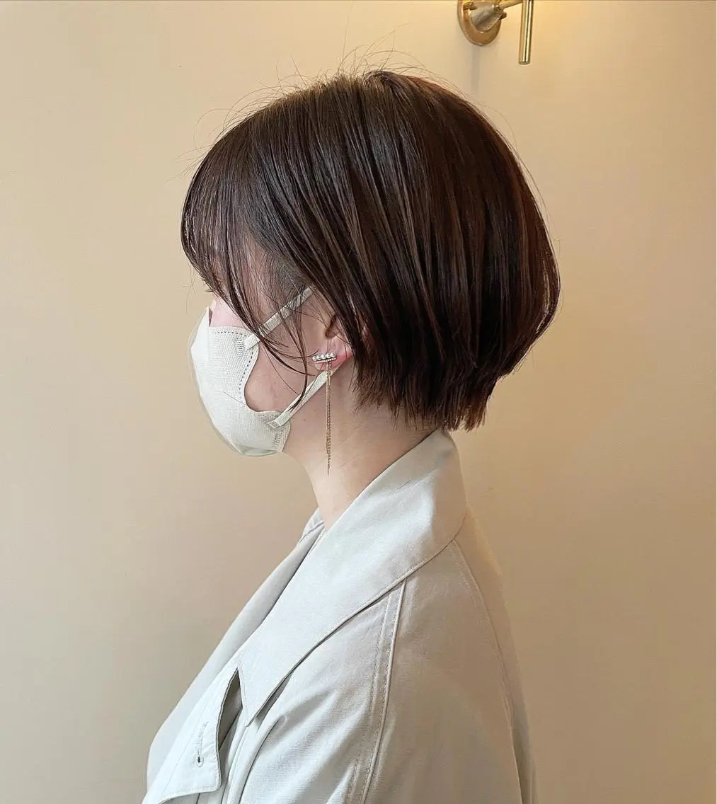 ショート カラー 丸みショート ショートヘア カット ヘアカラー 本間 結衣のヘアスタイル