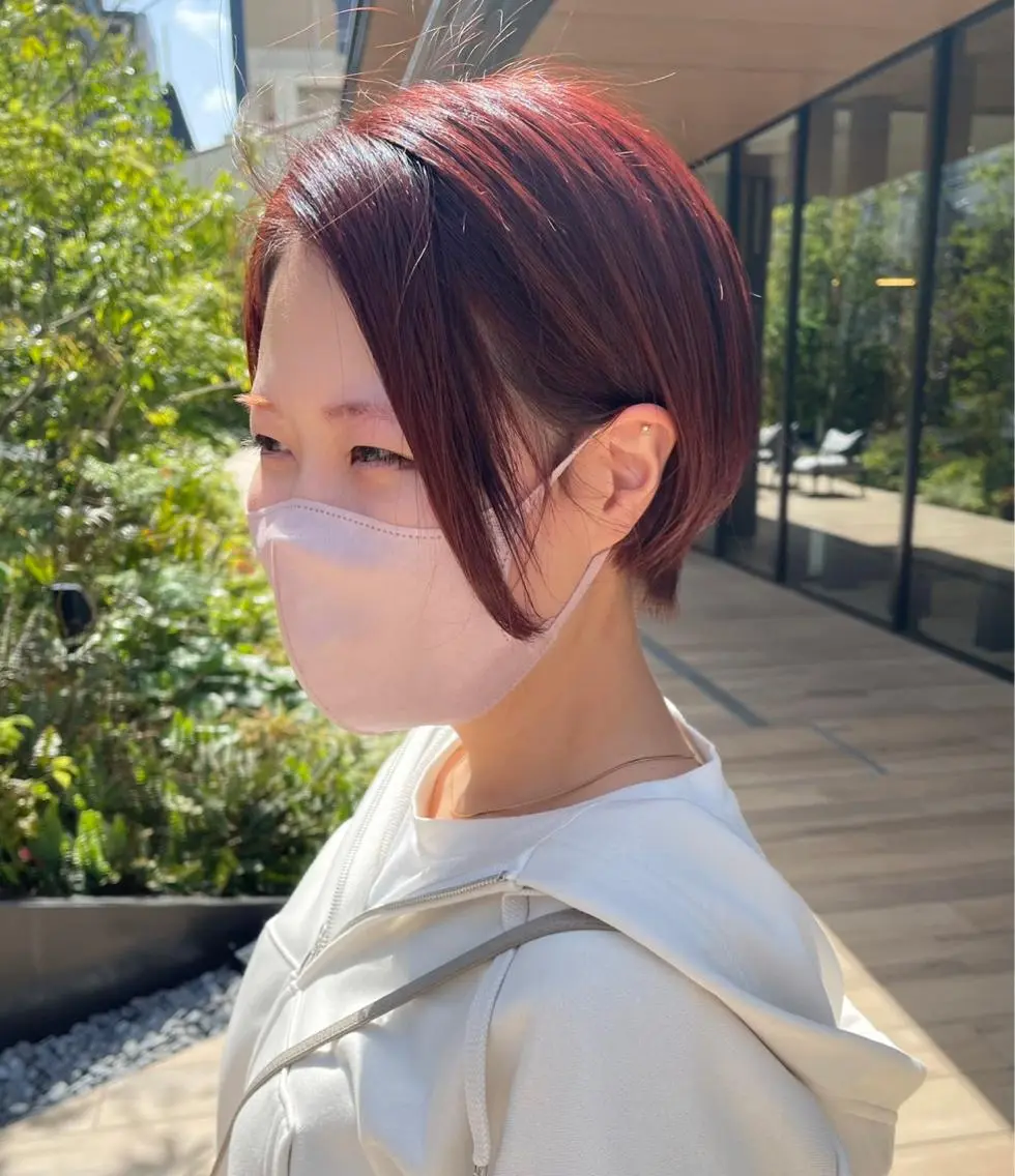 ショート カラー SEAM アキホのヘアスタイル