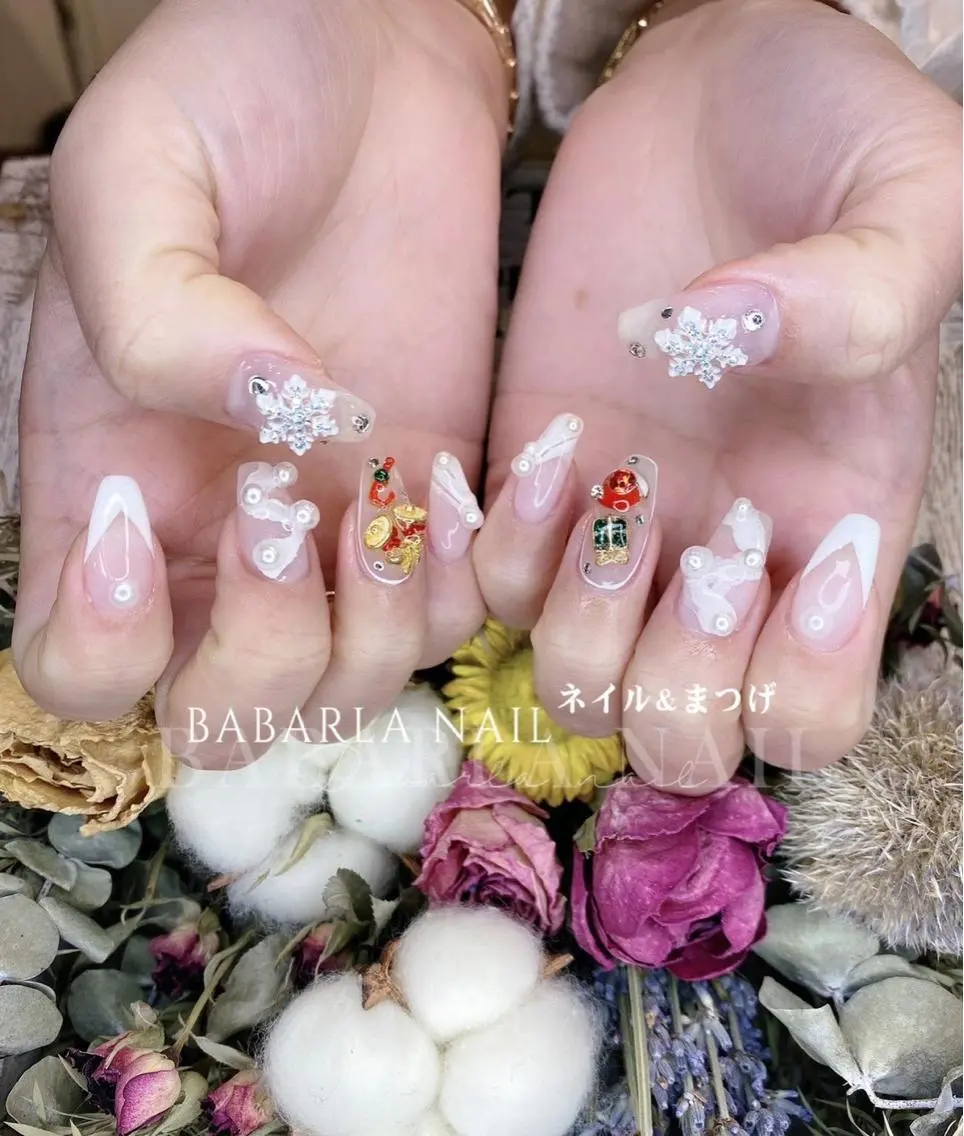 ネイル 冬ネイル クリスマス Babarla Nailのネイルデザイン