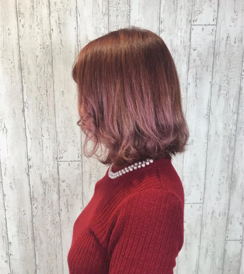 ミディアム カラー ブリーチ 透明感カラー イルミナカラー カット ヘアカラー トリートメント 田中 あかねのヘアスタイル