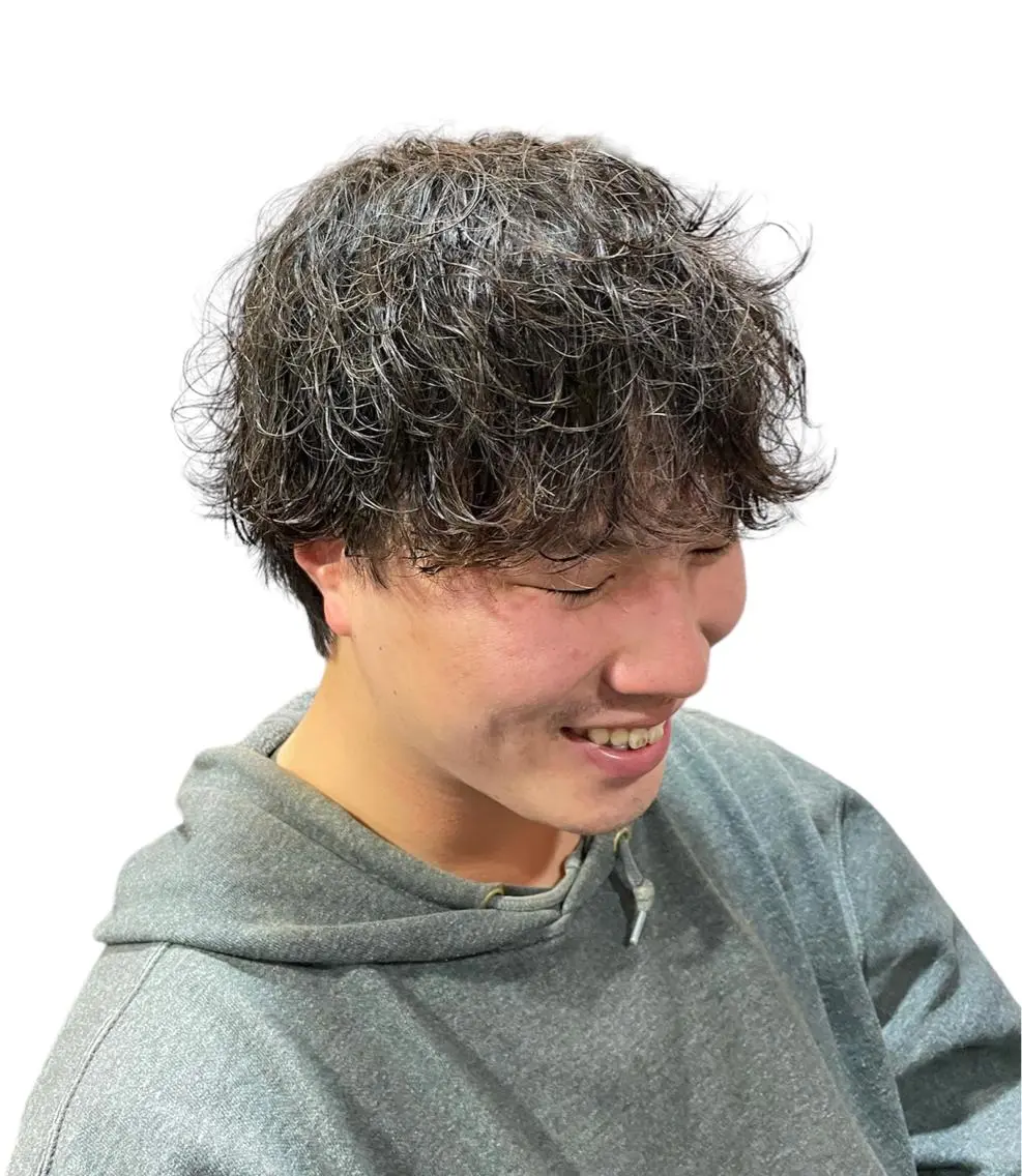 ショート メンズ マッシュ メンズパーマ 工藤 綾華のヘアスタイル