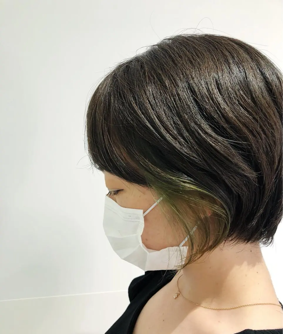 ショート カラー インナーカラー カット ヘアカラー トリートメント 髪質改善/顔まわり 石原のヘアスタイル
