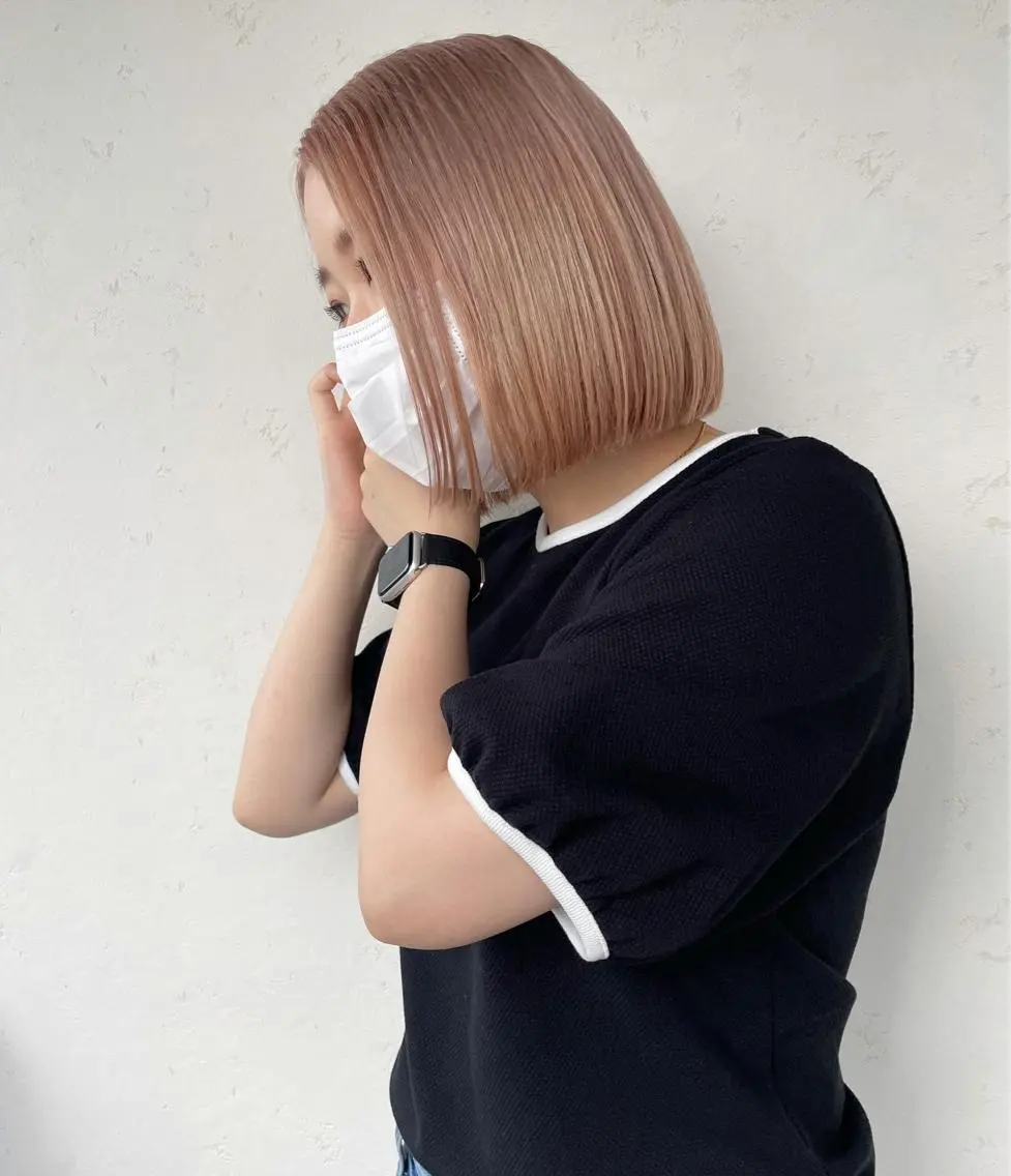 ショート カラー 切りっぱなしボブ ボブ ➖石江 雷蔵➖のヘアスタイル