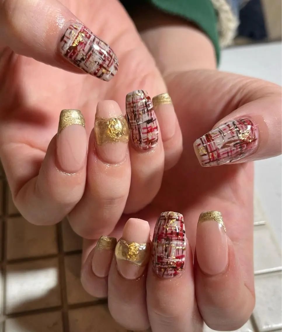 ネイル ツイードネイル ハンドネイル private salon mieのネイルデザイン