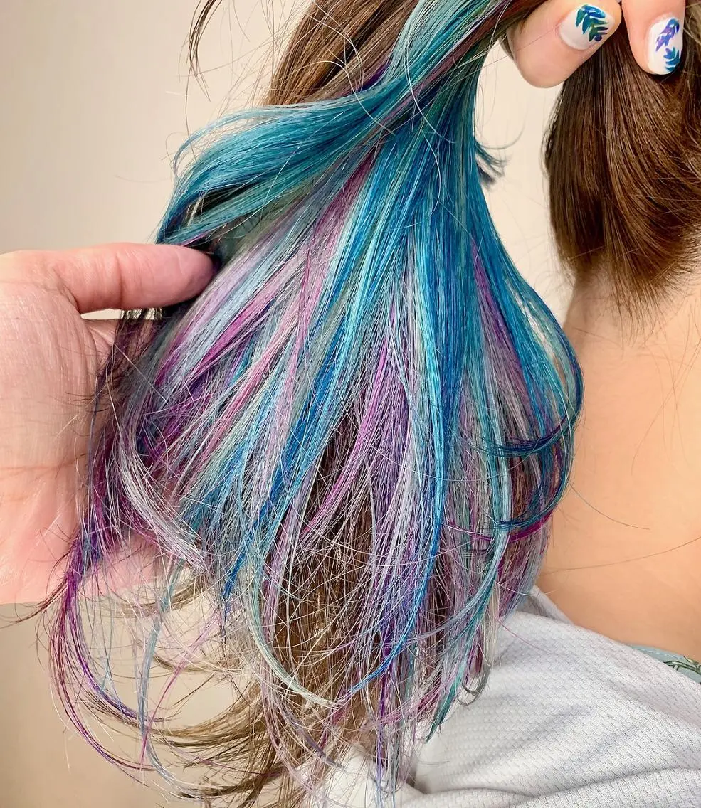 ロング カラー アディクシーカラー ケアカラー 髪質改善 トリートメント ヘアカラー トリートメント 【ヘアケア特化型】 newi天王寺のヘアスタイル