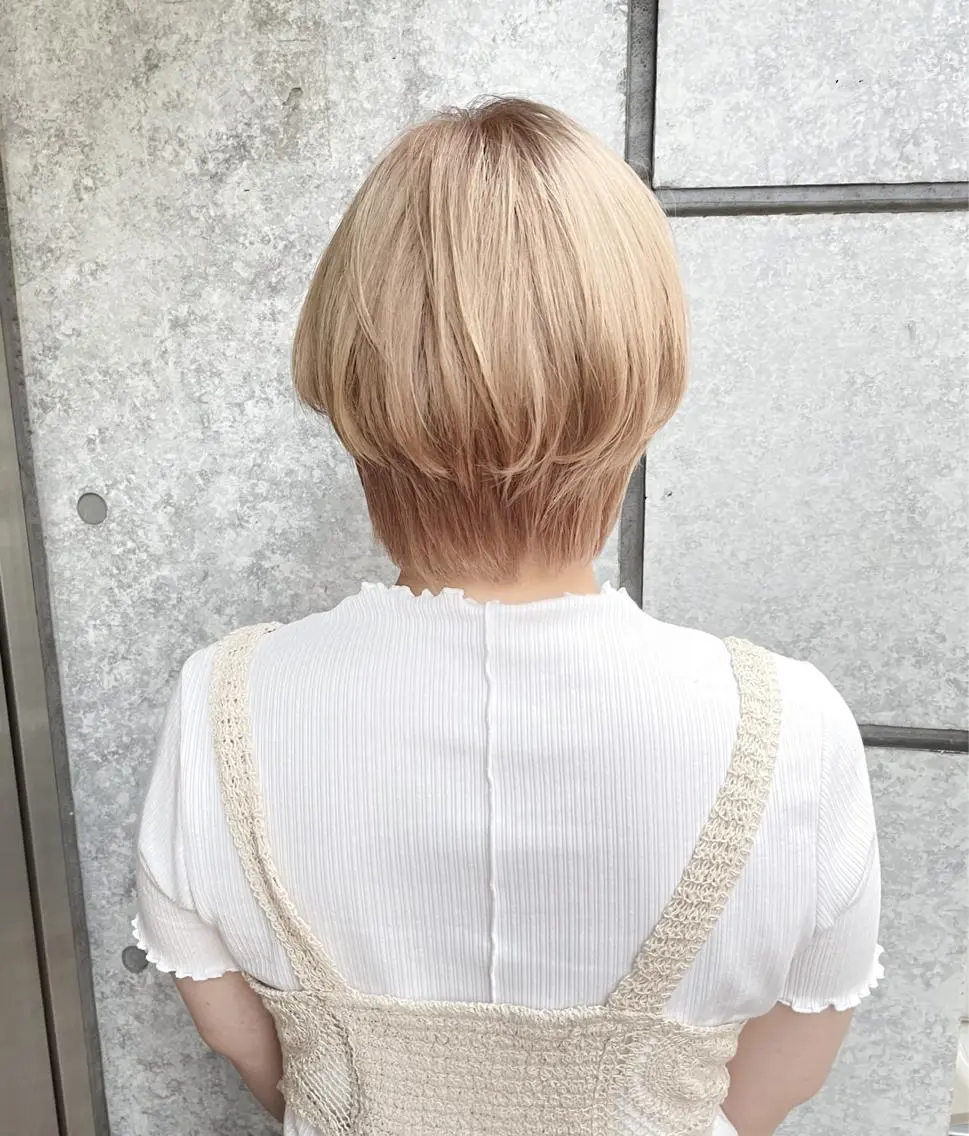 ショート カラー ヘアアレンジ ブリーチ 池袋髪質改善縮毛矯正 ×レイヤー専門のヘアスタイル
