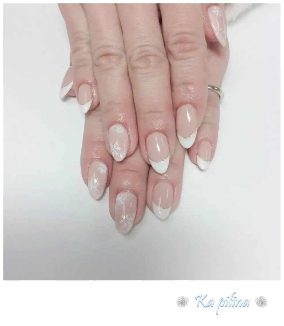 ネイル フレンチネイル 冬ネイル Nail salon Ka pilinaのネイルデザイン