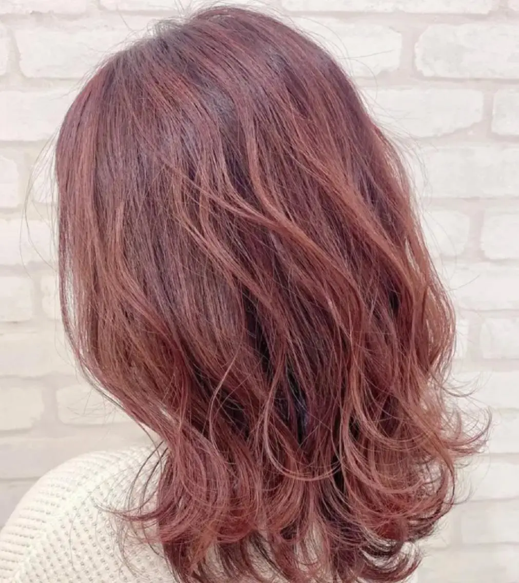 セミロング ピンクブラウン 仙台駅前徒歩5分🎀 23時まで予約可🌸のヘアスタイル