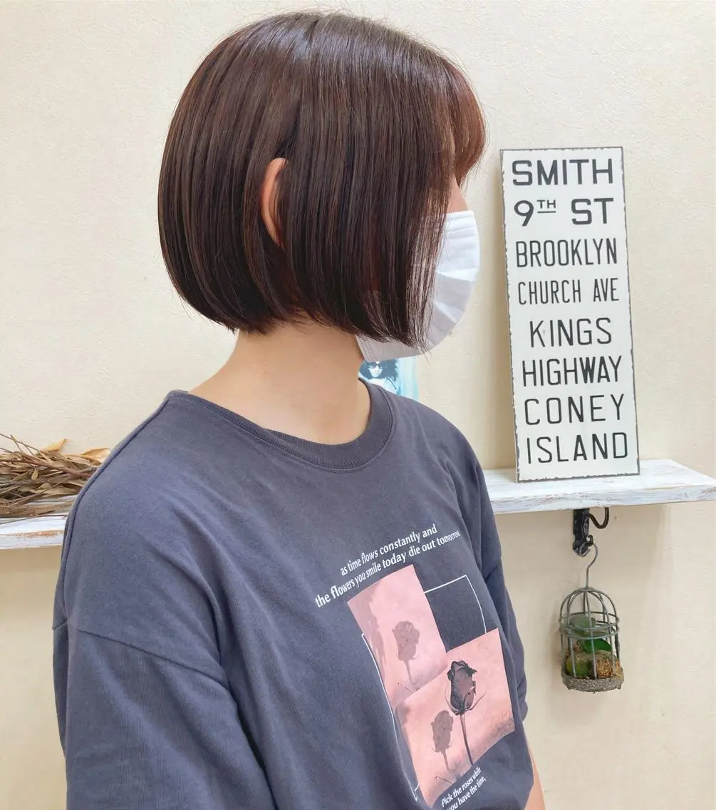 ショート カラー 切りっぱなしボブ ショートボブ ハンサムショート ブラウンカラー オレンジ カット ヘアカラー トリートメント 初めてのショート お任せください✂️のヘアスタイル