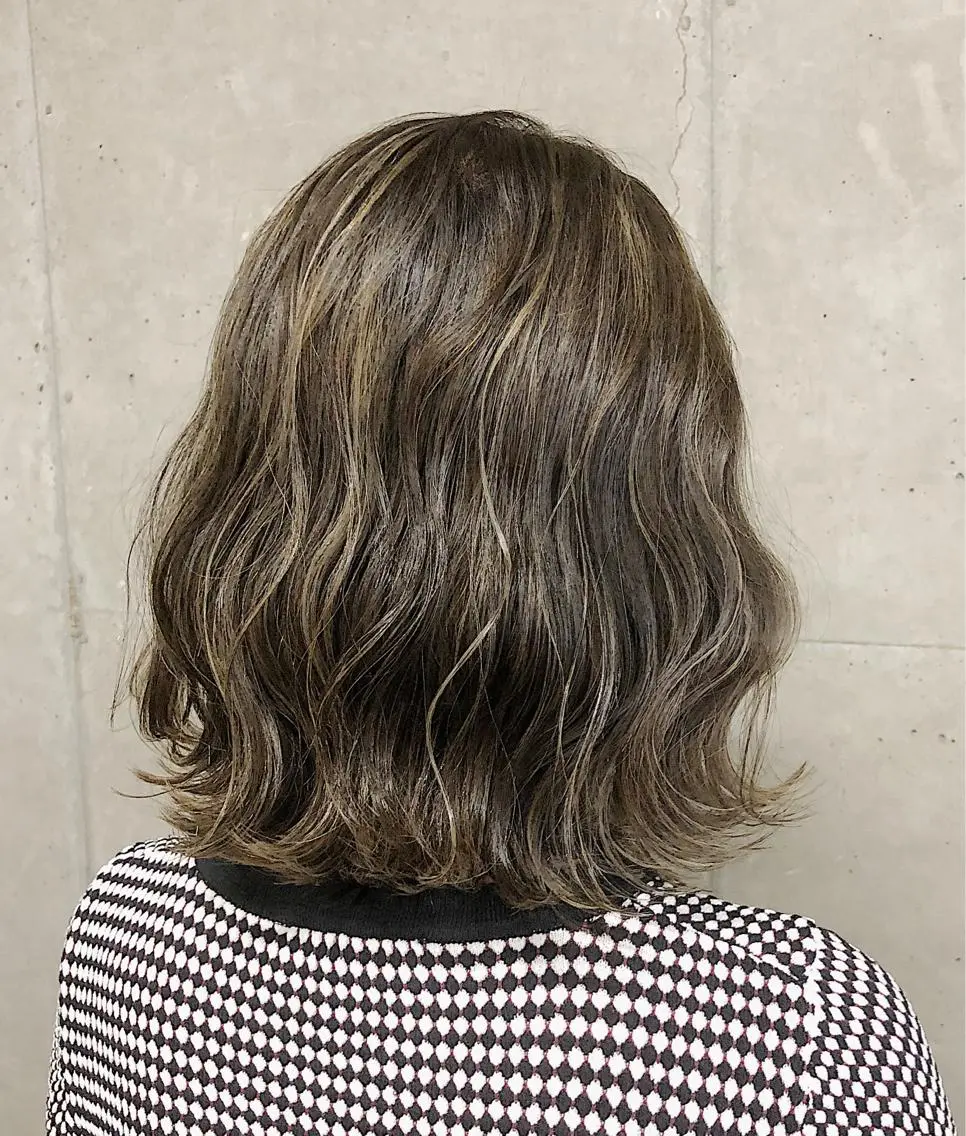 ミディアム カラー ハイライトカラー ハイライト ノンダメージ髪質改善 カラー💎/KURAのヘアスタイル