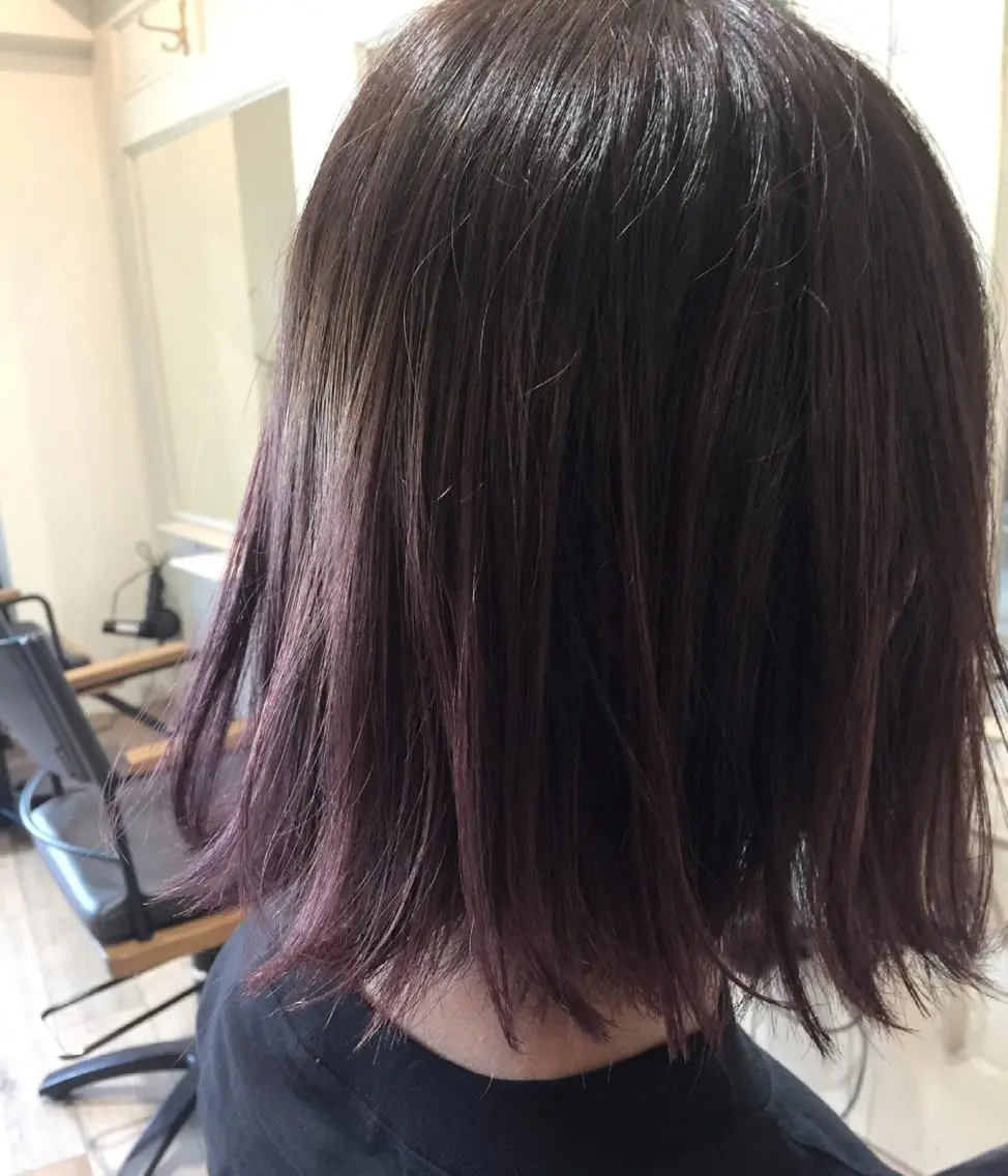 ミディアム カラー グラデーションカラー パープルカラー ヘアカラー トリートメント ヘッドスパ TOPstylist ✂️フセケイタ✂️のヘアスタイル