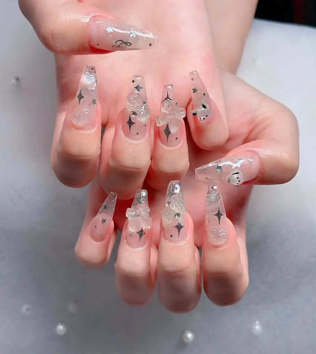 ネイル フレンチネイル ジェルネイル ハロウィン 韓国ネイル マグネットネイル ハンドネイル Hbaby nailのネイルデザイン