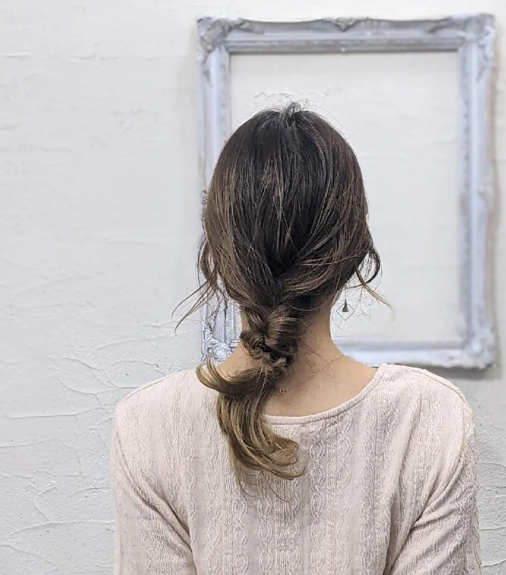 セミロング ヘアアレンジ HIKARI＠ Ruheplatzのヘアスタイル