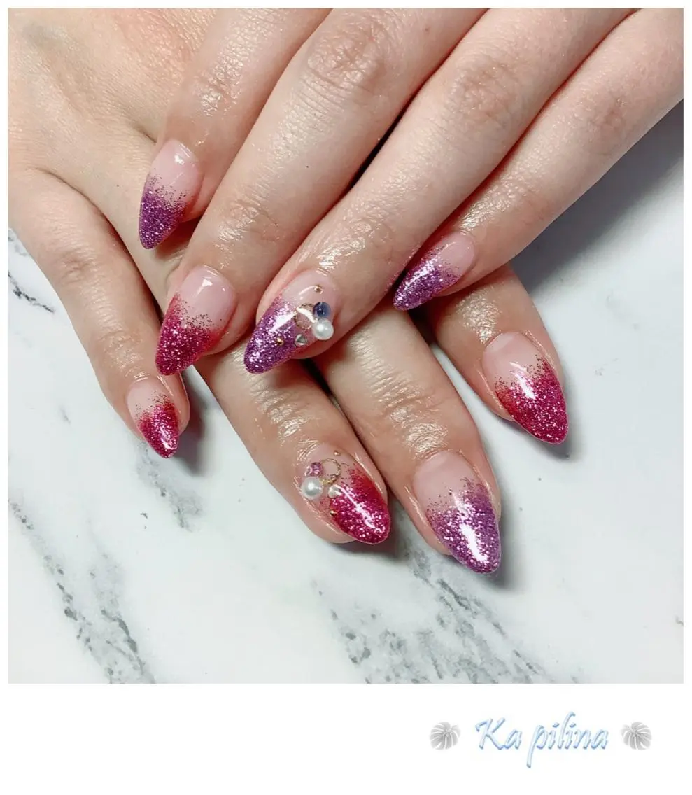 ネイル キラキラネイル ラメ(グリッター) Nail salon Ka pilinaのネイルデザイン
