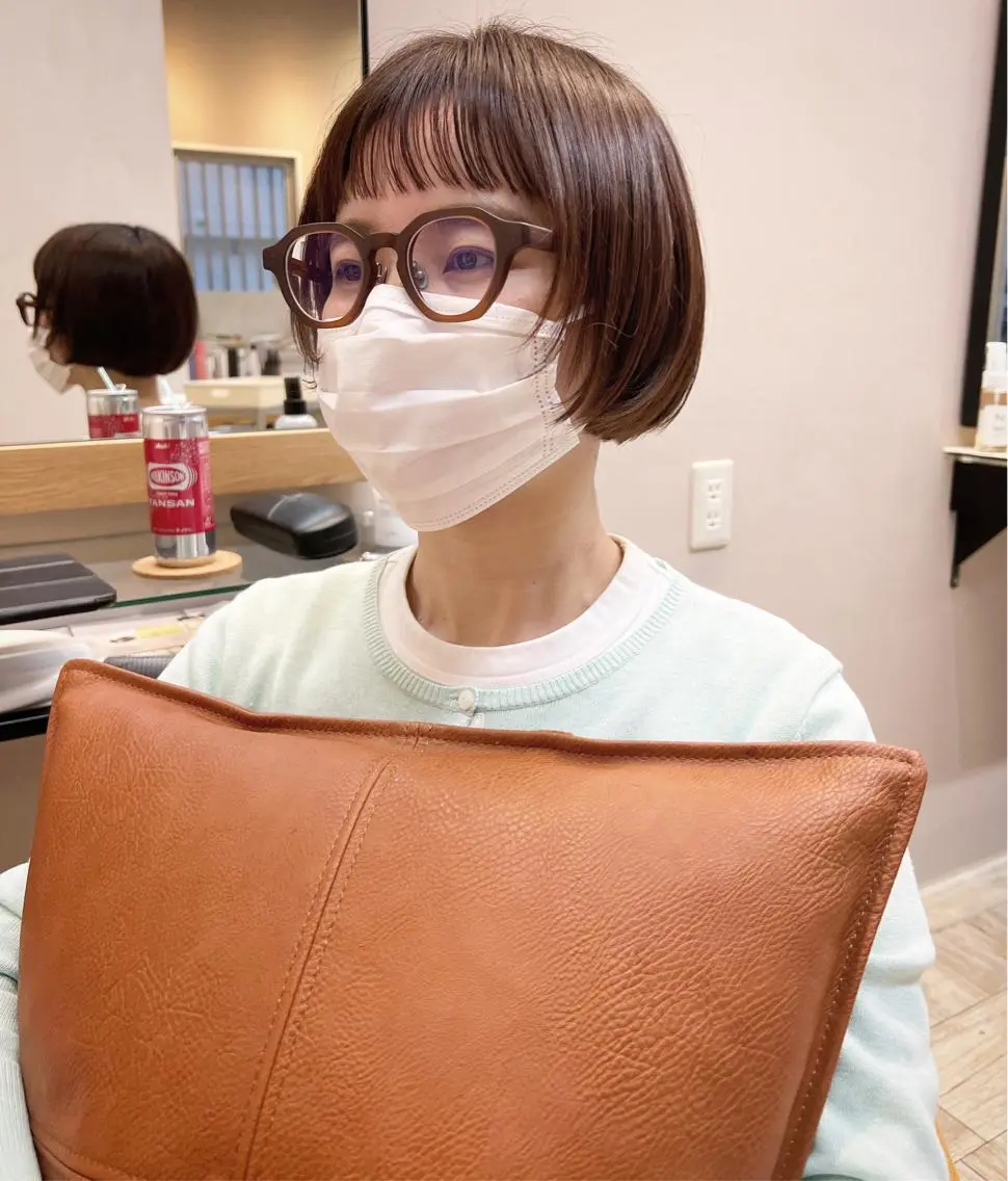 ショート カラー ボブ 顔周りカット テトネ タカシのヘアスタイル