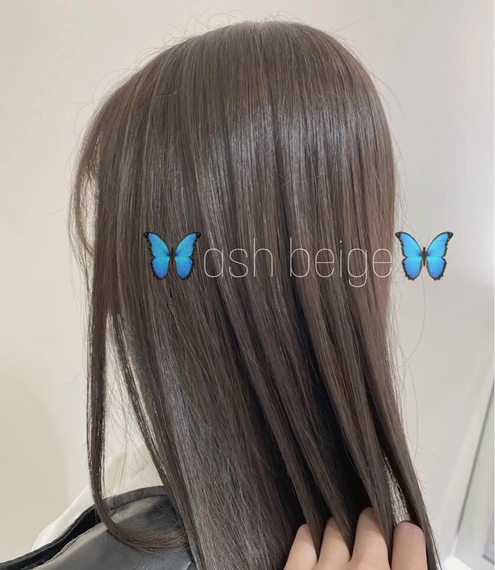 セミロング カラー 銀座メンズ専門🖤 叶奈々のヘアスタイル