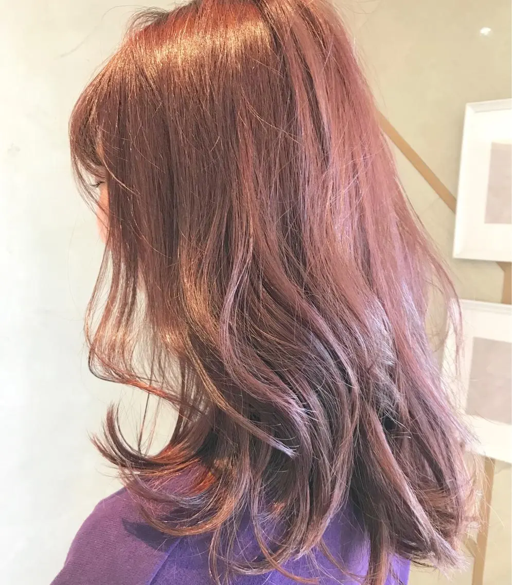 セミロング ヘアカラー トリートメント ア イカのヘアスタイル