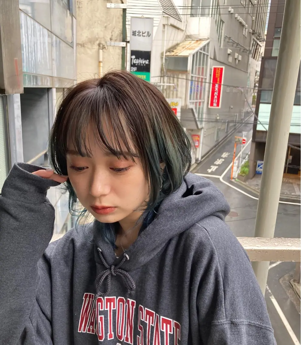 セミロング 外国人風カラー 似合わせカット トリートメント カット トリートメント 新井 広樹のヘアスタイル