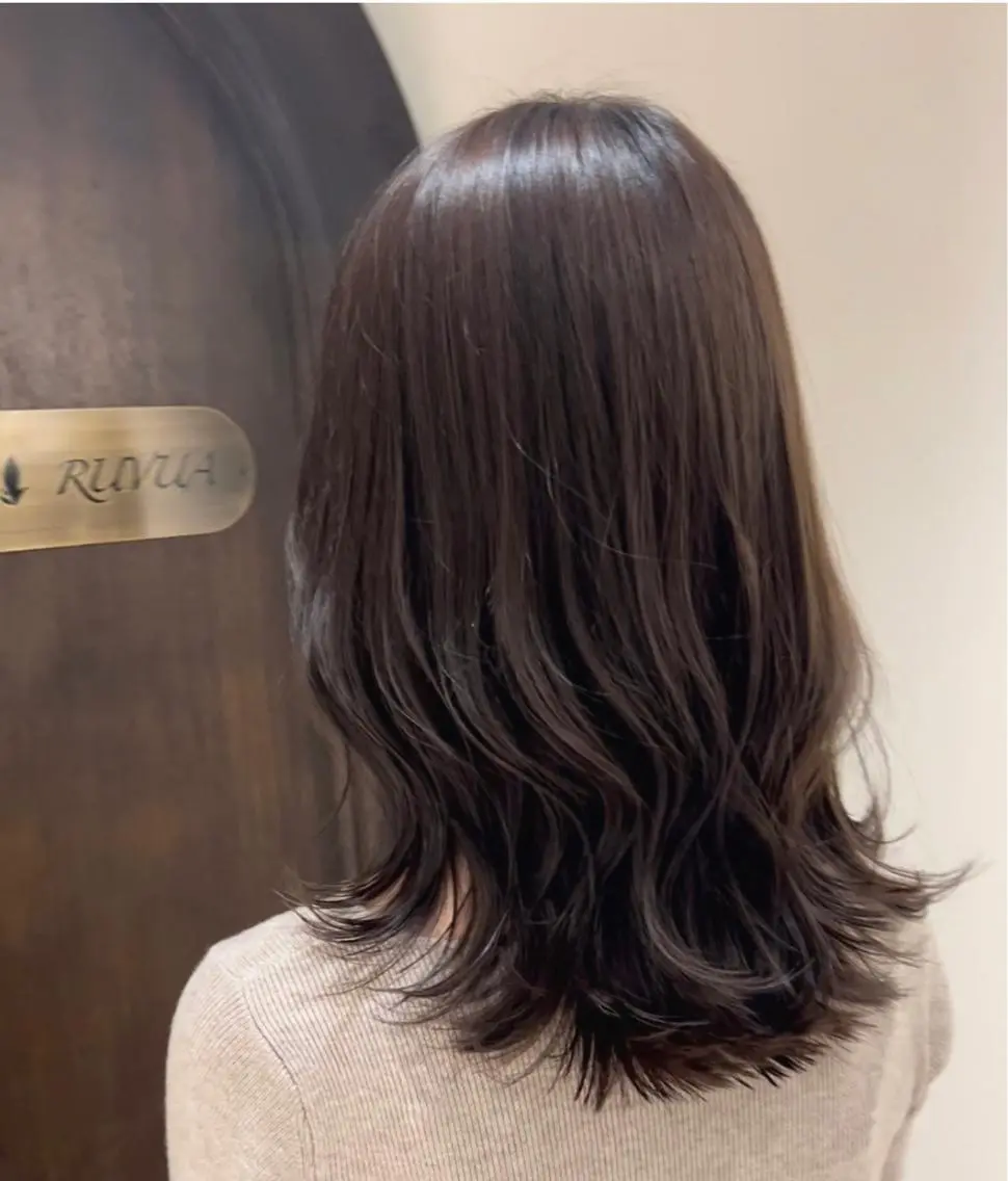 ミディアム ミディアムレイヤー くびれヘア レイヤーカット 🧡くびれヘア/前髪 顔周り🧡久原結衣のヘアスタイル