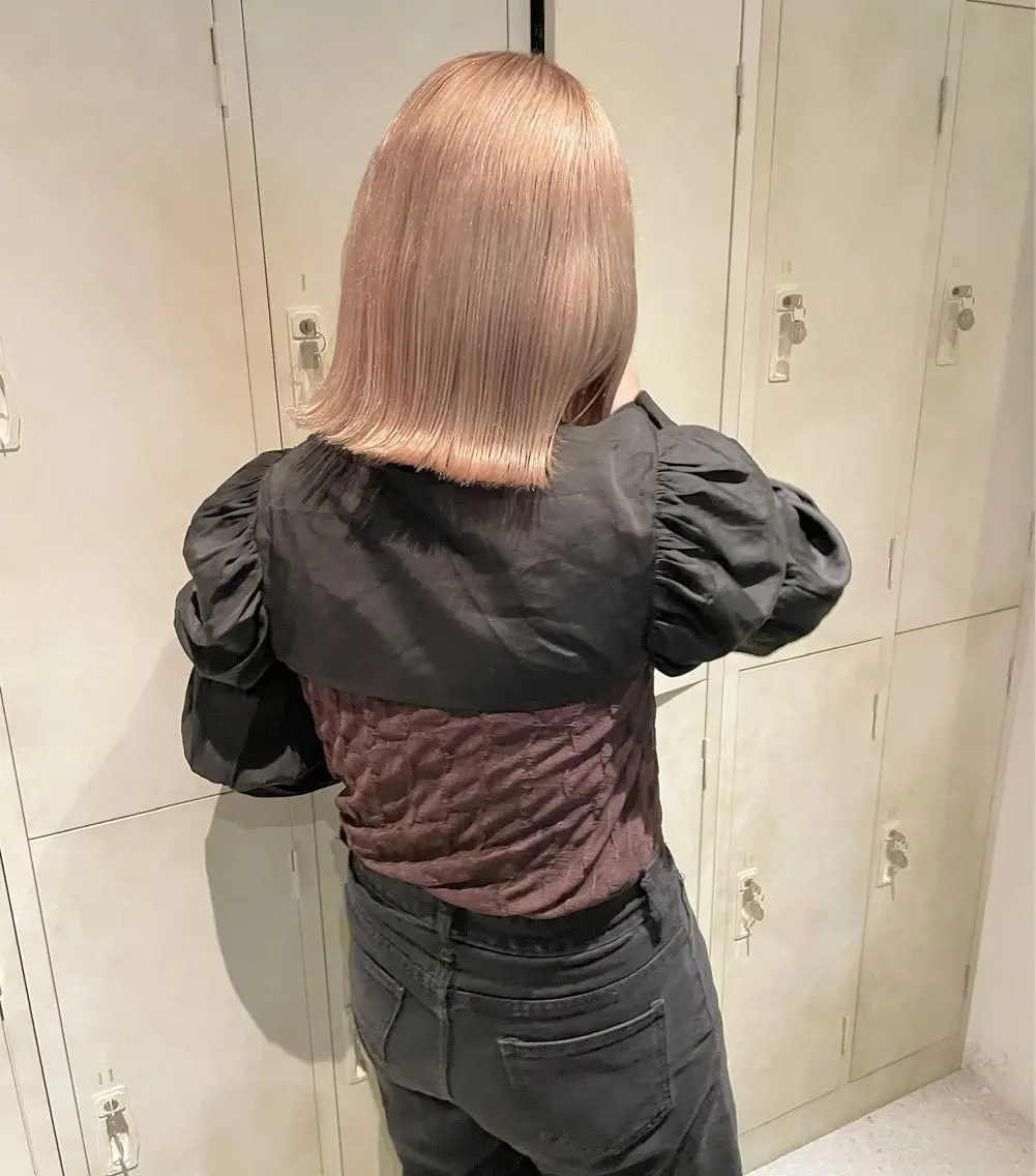 ミディアム カラー ヘアカラー トリートメント ハイトーンカラー♡ yuのヘアスタイル
