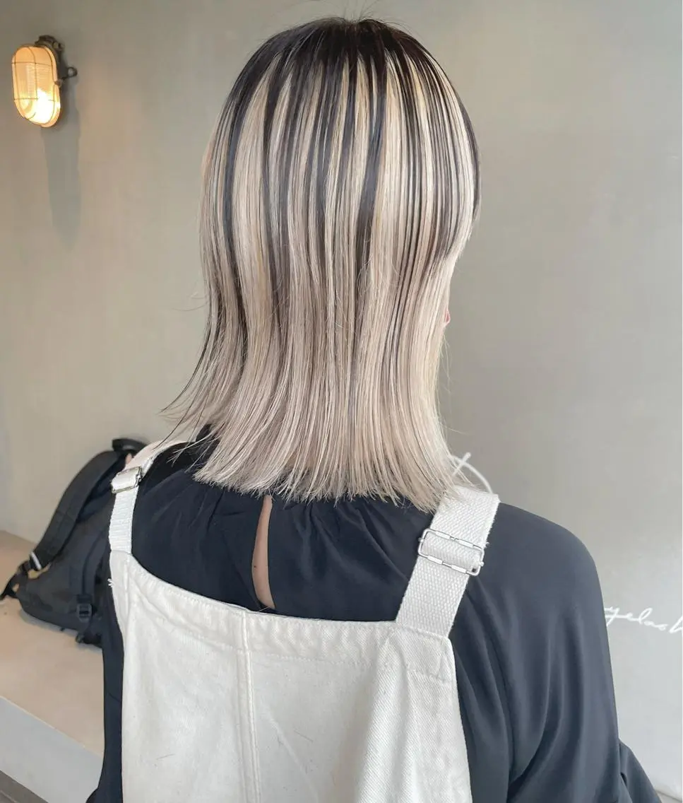 ミディアム カラー ヘアカラー トリートメント ハイトーンカラー♡ yuのヘアスタイル