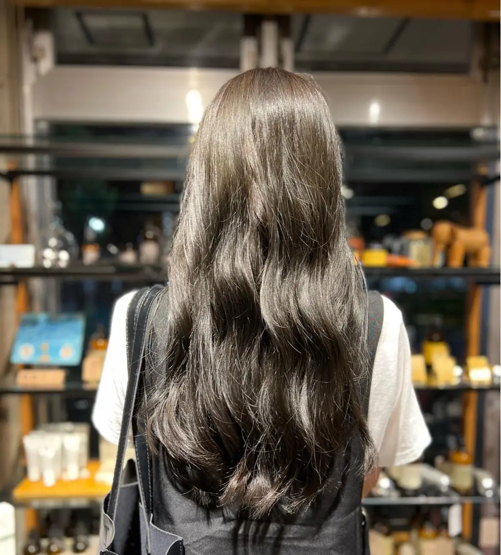 ロング カラー ヘアアレンジ アッシュ アッシュブラウン ブラウンカラー 渡部 彩花のヘアスタイル