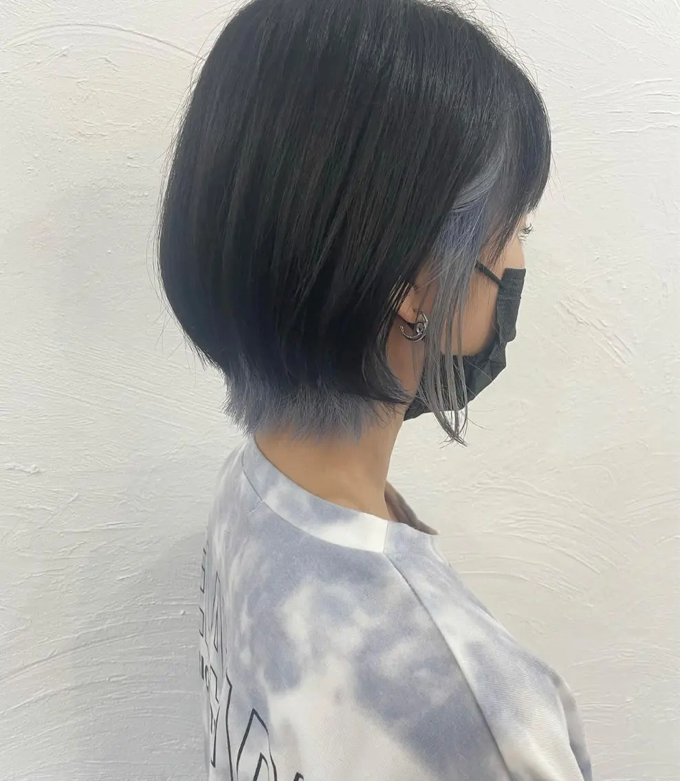 ミディアム カラー 河野 満月のヘアスタイル