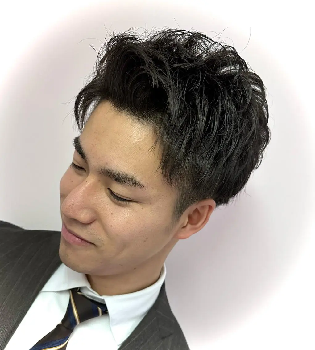 ミディアム パーマ メンズ ミディアムパーマ メンズパーマ 横浜 カット全般 大槻のヘアスタイル