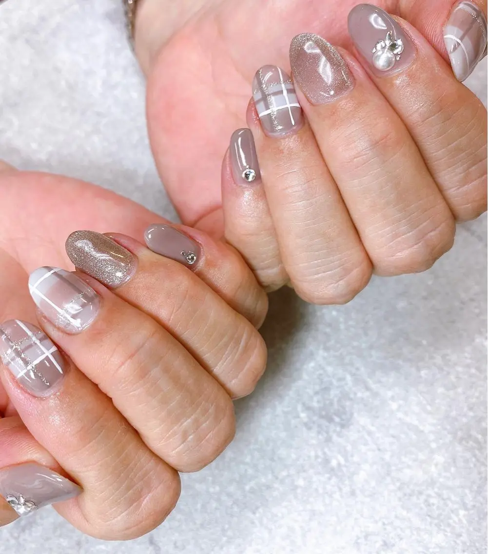 ネイル マグネットネイル 冬ネイル FASTNAIL PLUS 新宿店のネイルデザイン