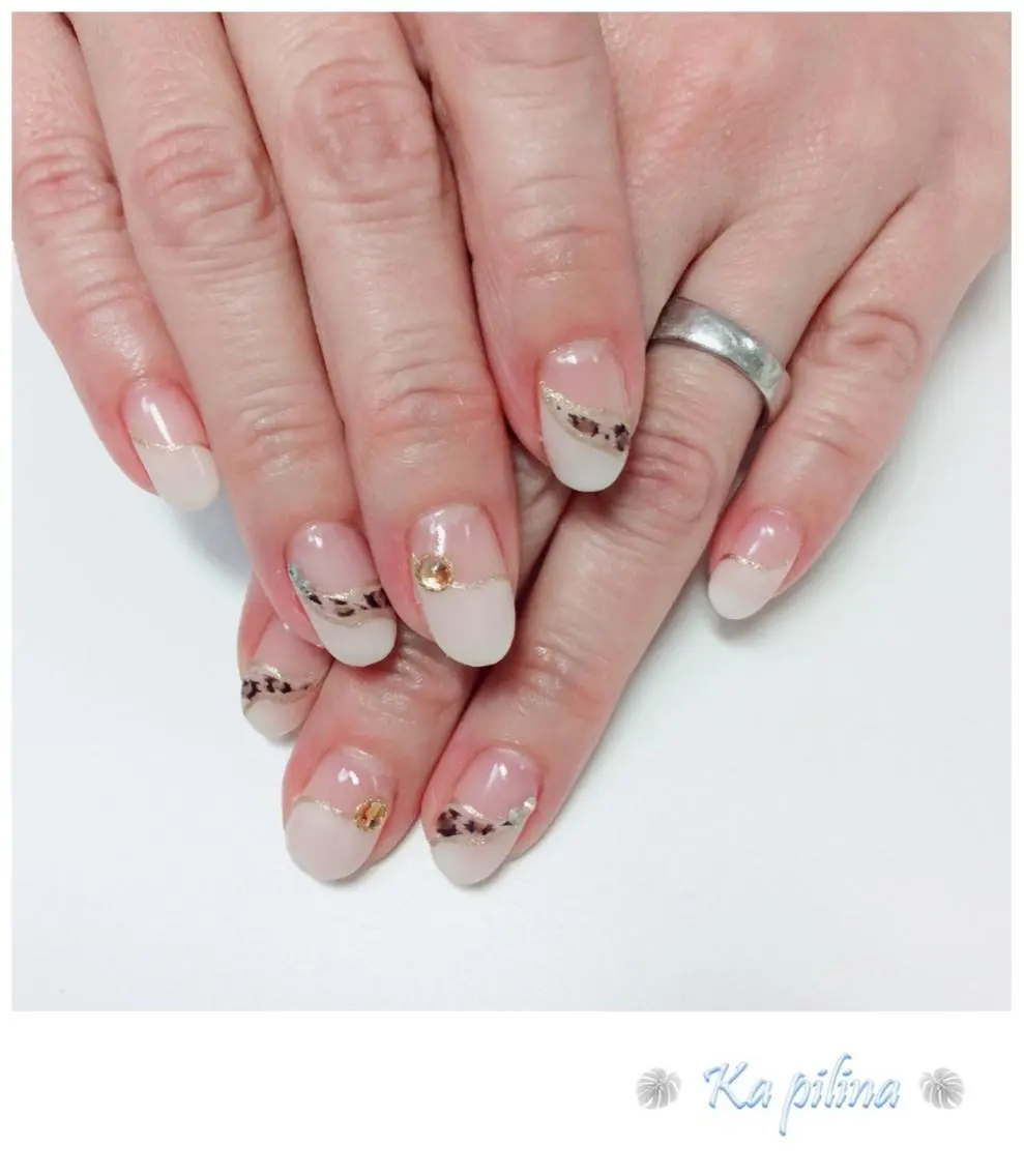 ネイル フレンチネイル 冬ネイル Nail salon Ka pilinaのネイルデザイン