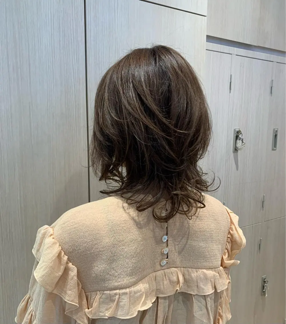 ミディアム ヘアカラー トリートメント 藤森 希美のヘアスタイル