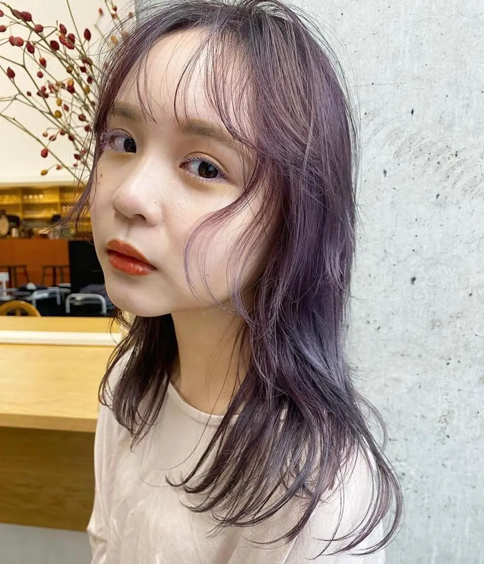 セミロング カラー ヘアアレンジ カット ヘアカラー トリートメント 福岡似合わせレイヤー /ウルフ/ハイトーンのヘアスタイル