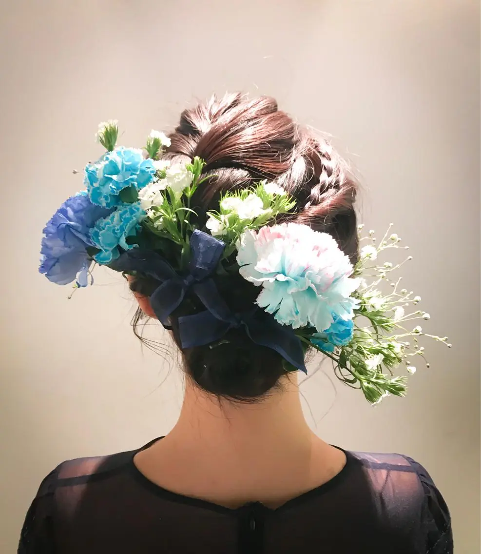 セミロング ヘアアレンジ 木川 愛子のヘアスタイル
