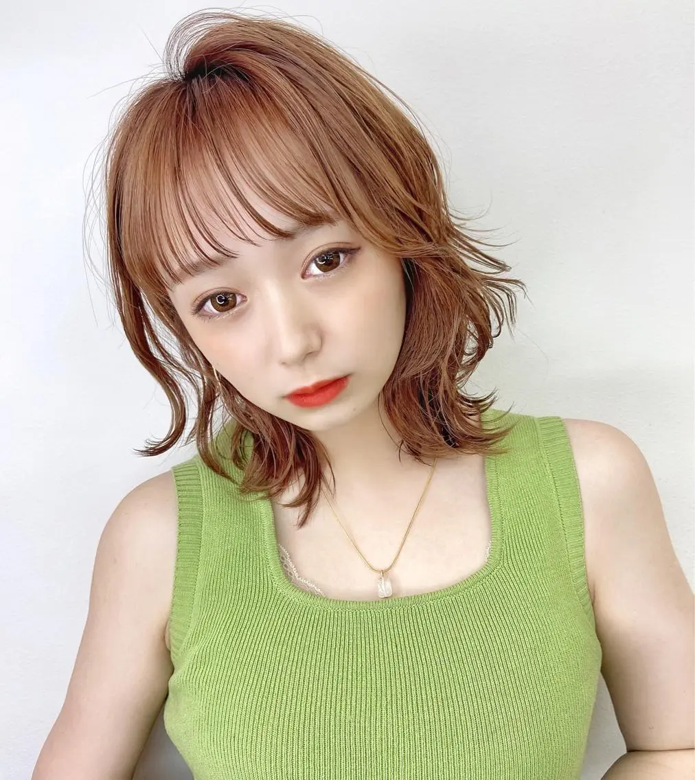 ミディアム カラー ヘアアレンジ 顔まわりレイヤー 顔周りカット レイヤーカット カット ヘアカラー トリートメント ヘアセット 天神レイヤーカット No.1💖マユカのヘアスタイル