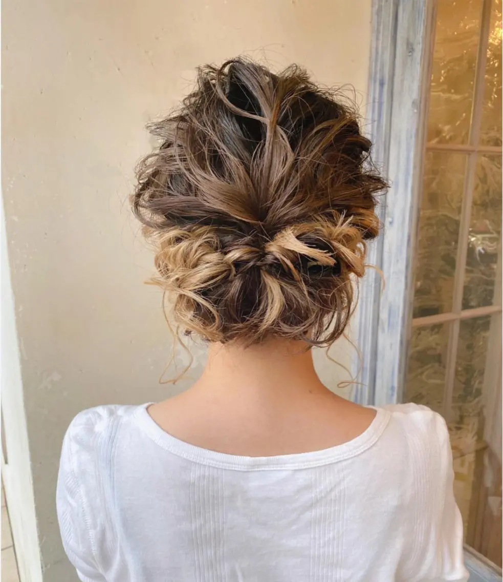 ミディアム ヘアアレンジ 森 早希絵のヘアスタイル