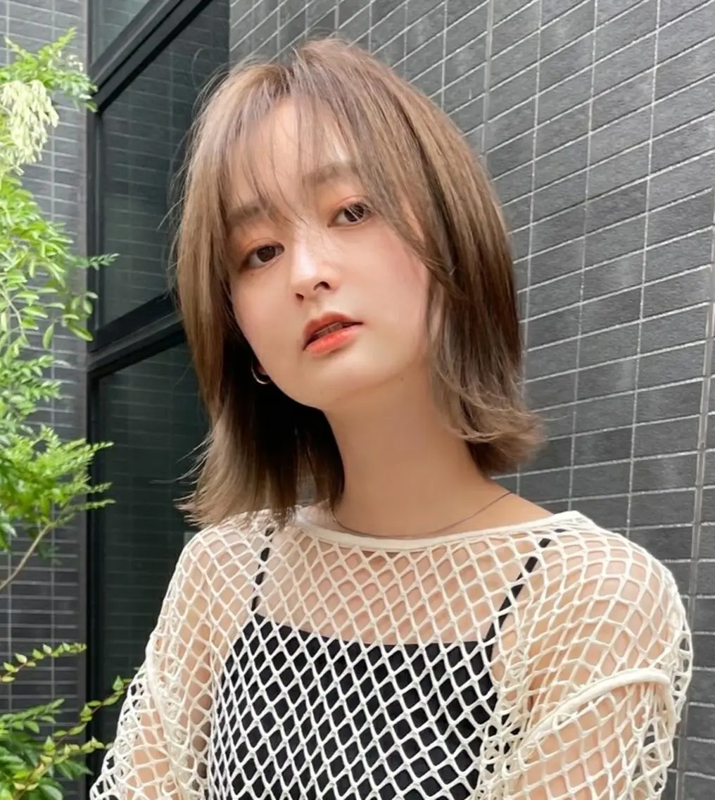 ミディアム ボブ 外ハネヘア 髪質改善:クロスパー マ特化型⭐中西雄大✂のヘアスタイル