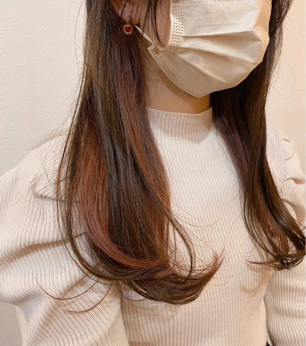 ロング カラー カット ヘアカラー トリートメント 髪質改善／艶カラー 🫧harunaのヘアスタイル