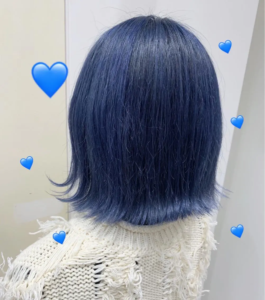 ショート カラー ネイビーカラー 新宿駅近♡個室 ♡関口三都季🌜のヘアスタイル