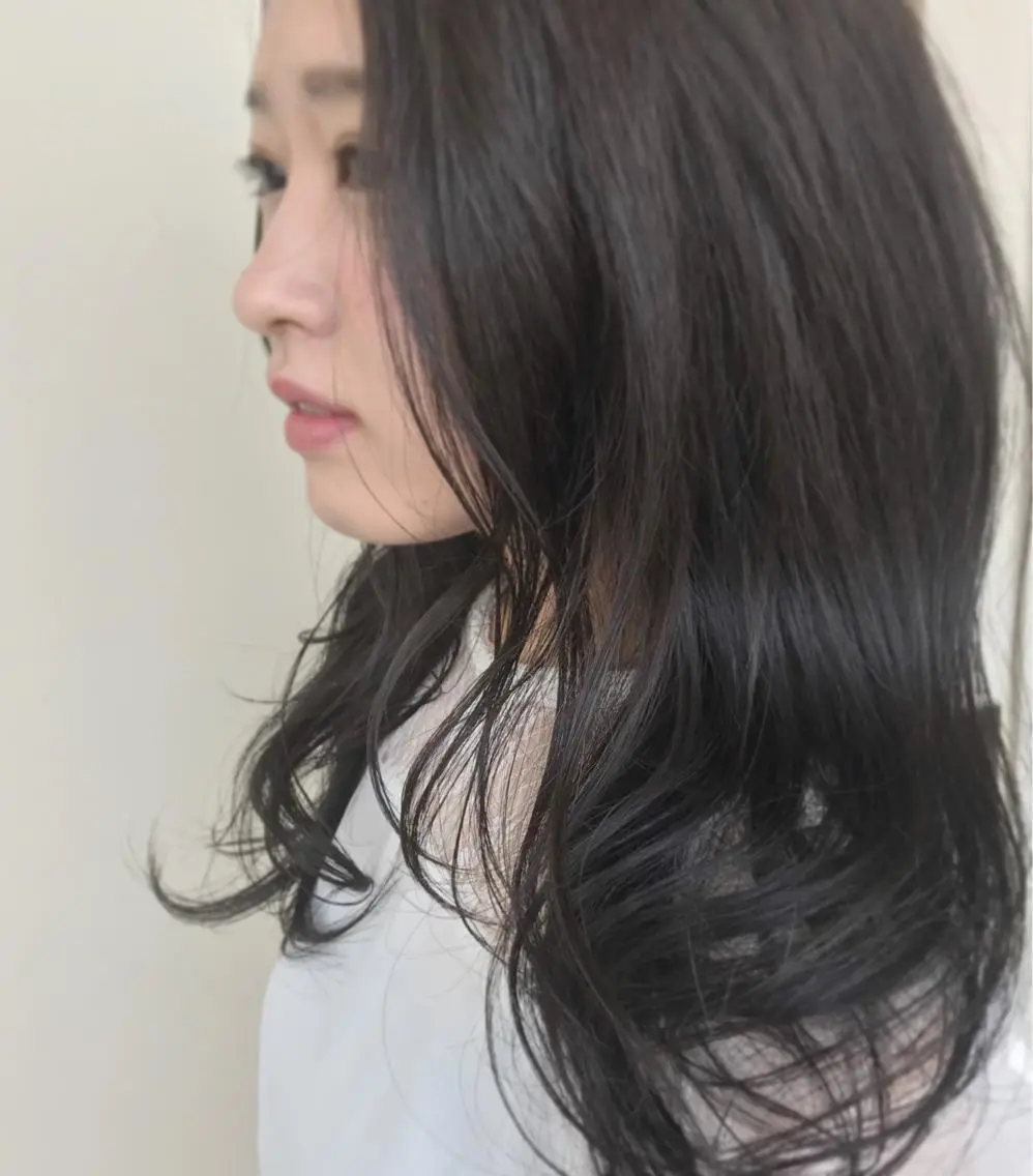 ミディアム カラー ヘアアレンジ 透明感カラー 【体験】韓国 メイク&ヘア天神のヘアスタイル
