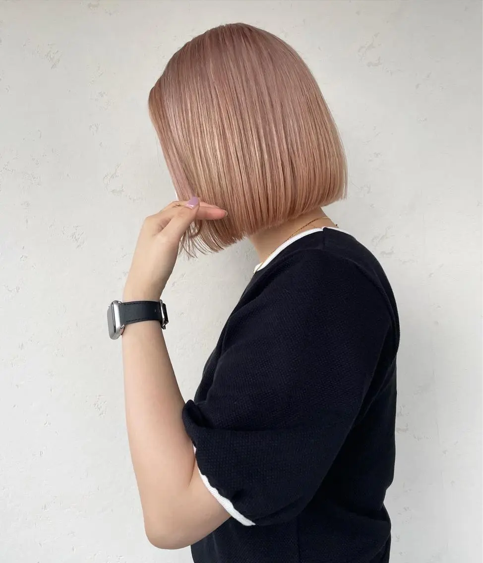 ショート カラー ハイトーンカラー ボブ ➖石江 雷蔵➖のヘアスタイル