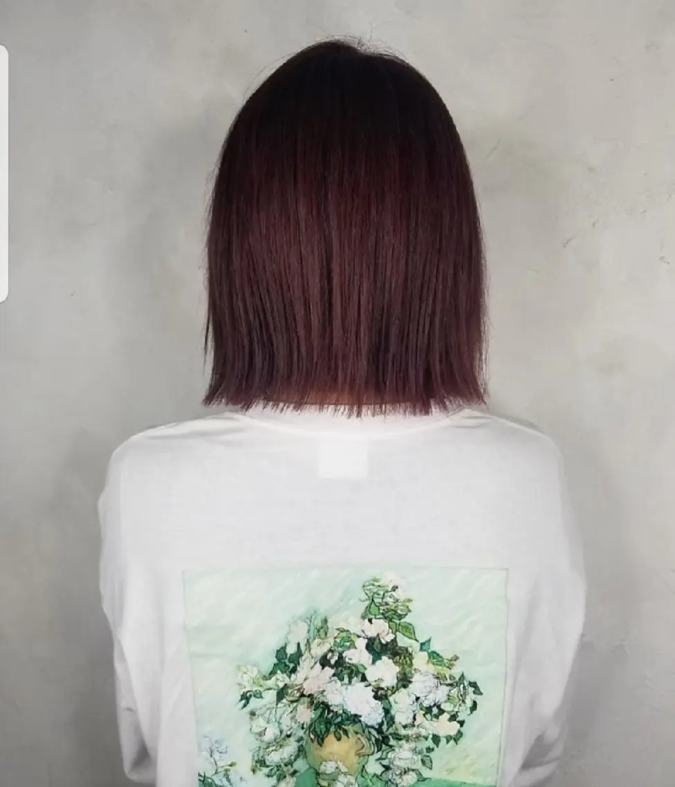ショート 切りっぱなしボブ ボブ 美容院 コッペパンのヘアスタイル
