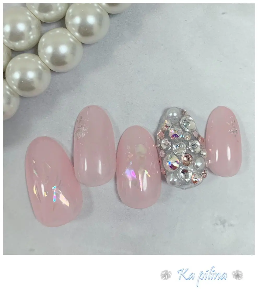 ネイル ワンカラーネイル ピンク Nail salon Ka pilinaのネイルデザイン