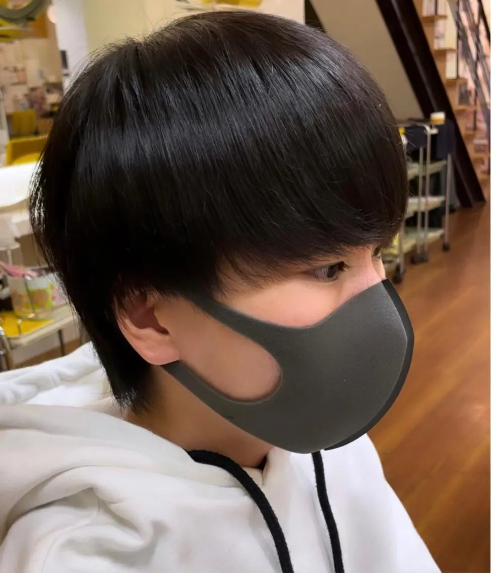 ショート メンズ アップバング センターパート メンズ韓国風 マッシュ メンズパーマ 💎メンズヘア特化 💎🦋野木祐輔のヘアスタイル