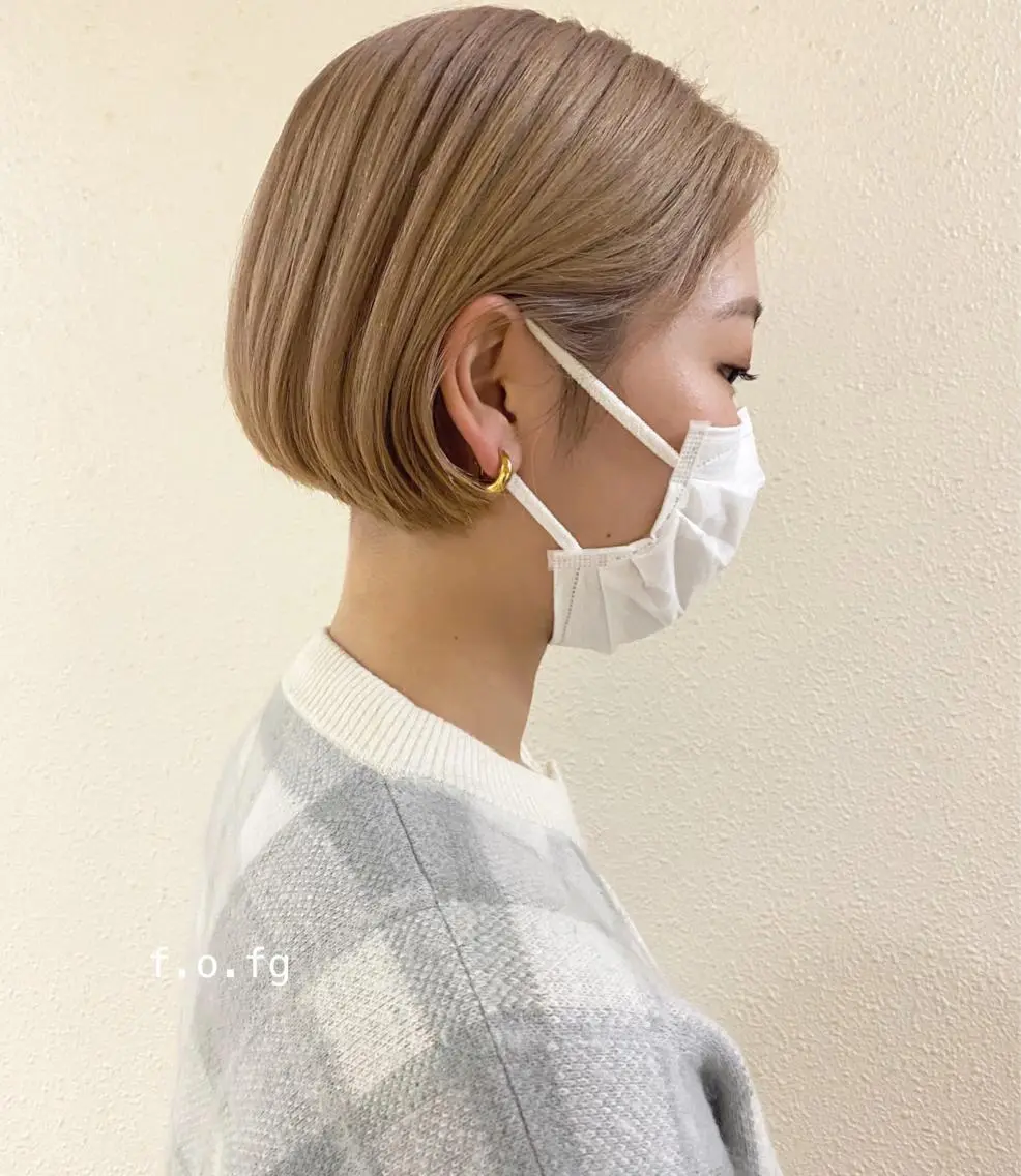 ショート カラー ボブ カット ヘアカラー トリートメント ツキノキ　ミナ 8月から西梅田店のヘアスタイル