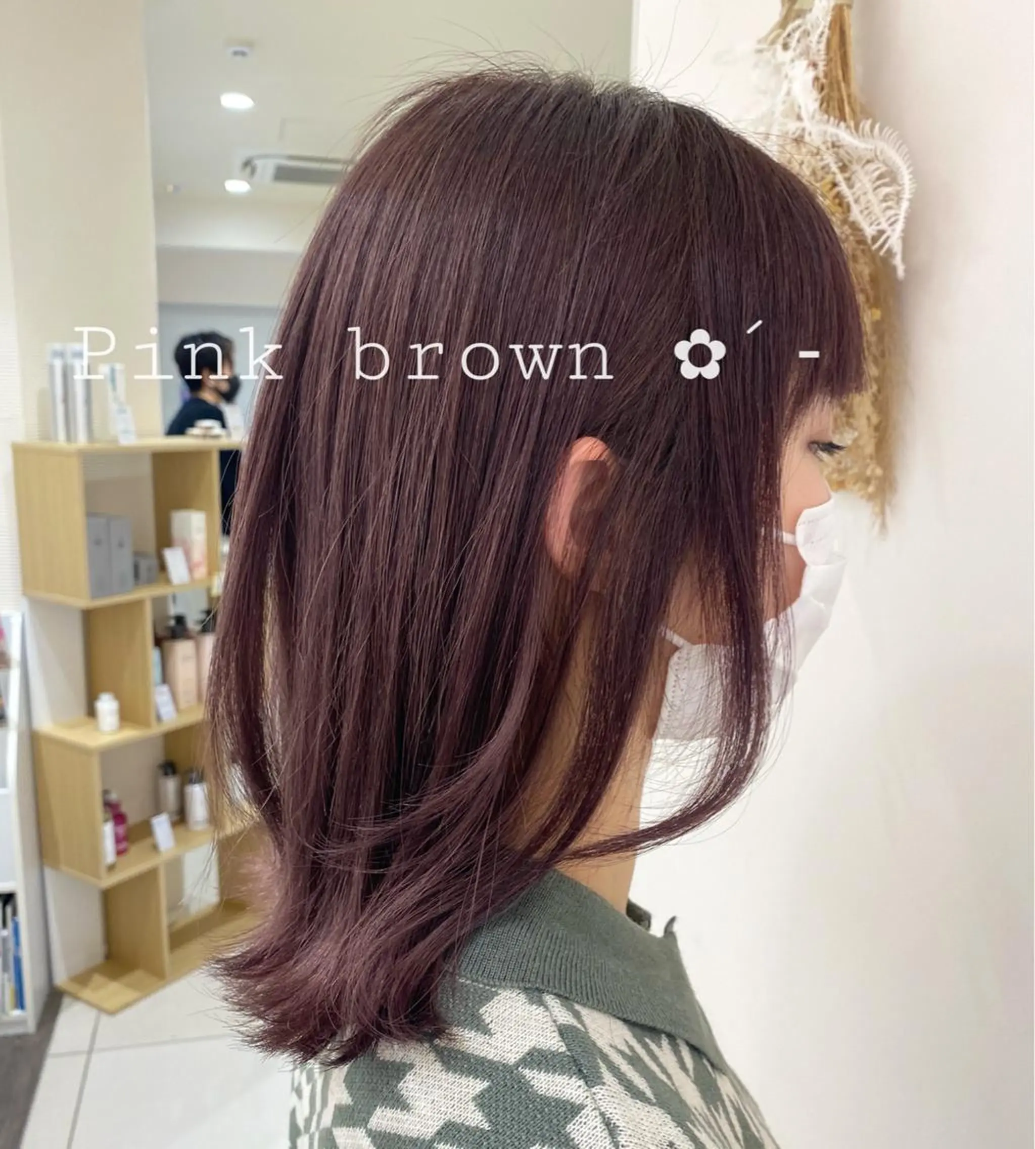 ミディアム カラー ピンクカラー 銀座メンズ専門🖤 小島奈々のヘアスタイル