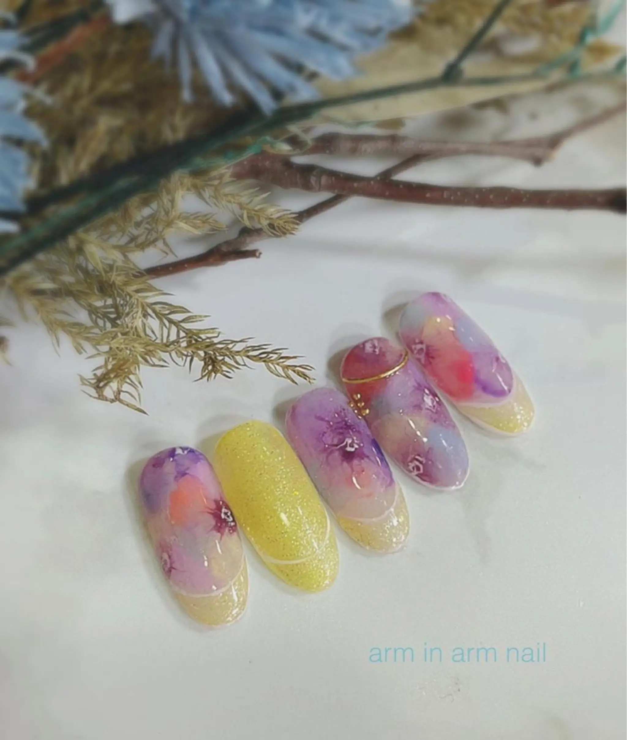 ネイル arm in arm ︎✿Yamamotoのマツエク・マツパデザイン