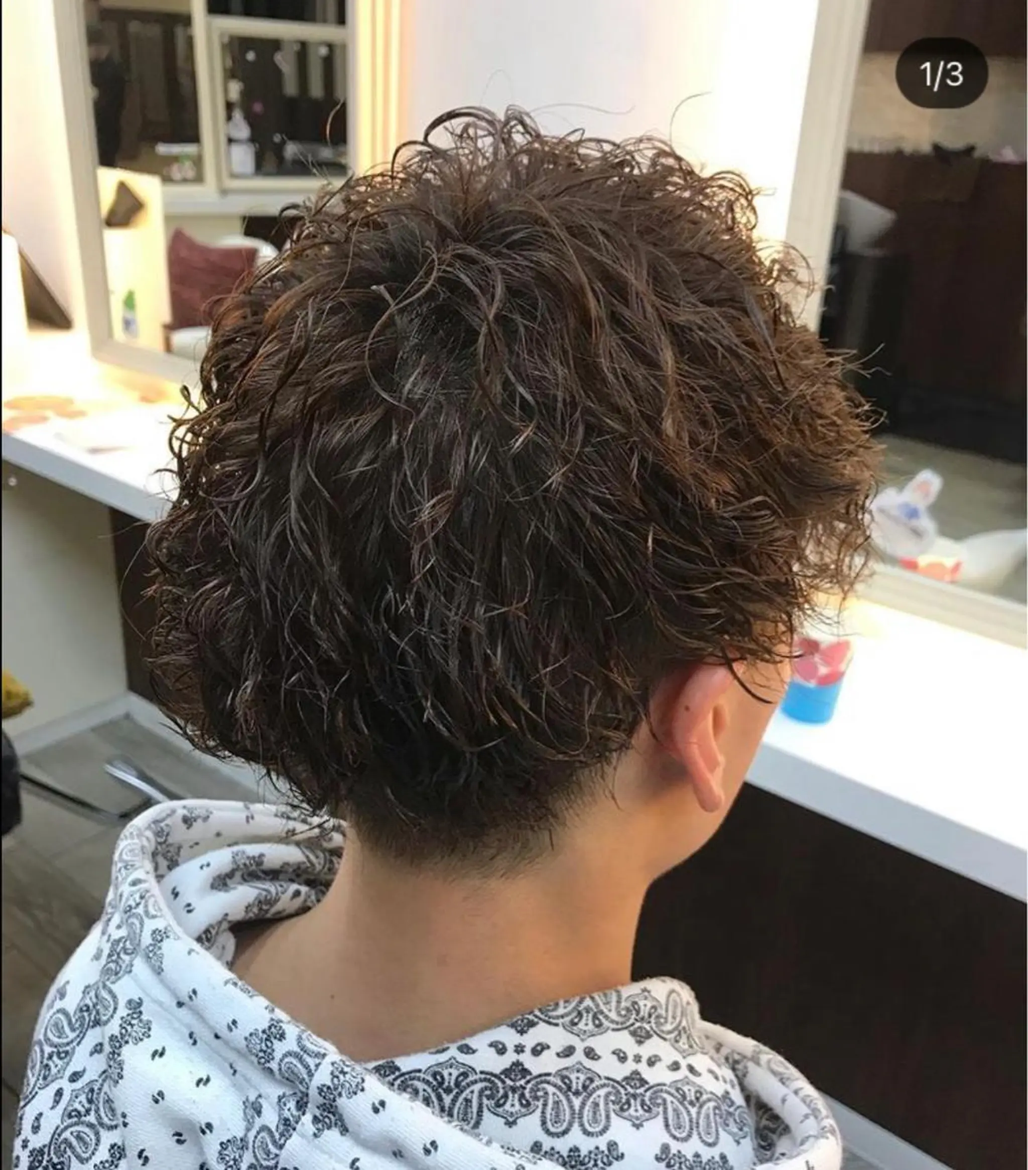 ショート パーマ メンズ 市川 博紀 店長のヘアスタイル