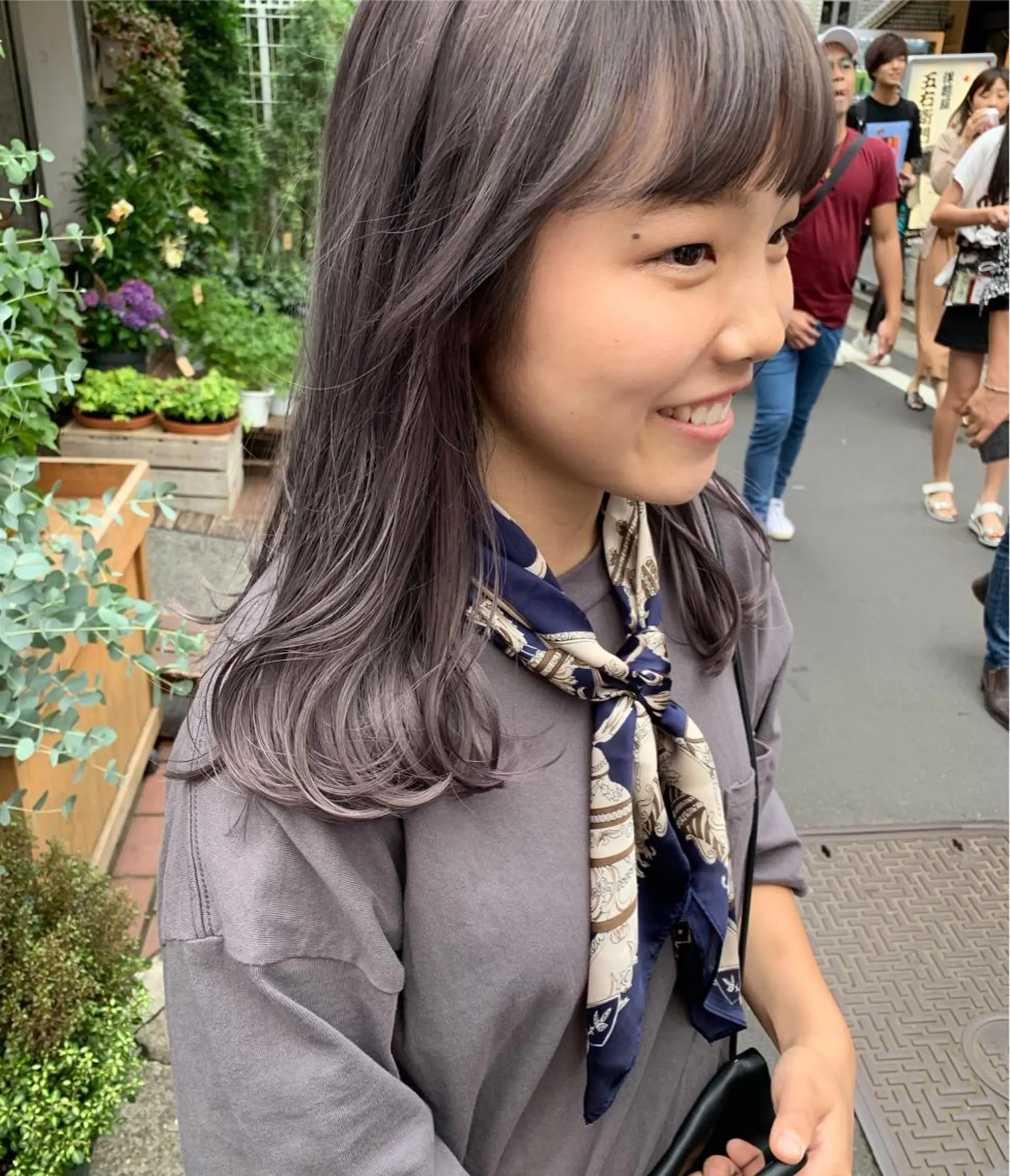 セミロング カラー ピンクベージュ/新潟 万代/高橋桃葉🍑のヘアスタイル